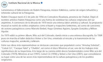 Parte del extenso texto del