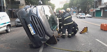 El vehículo de la conductora