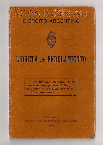 La libreta de enrolamiento era