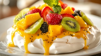 La pavlova combina un merengue