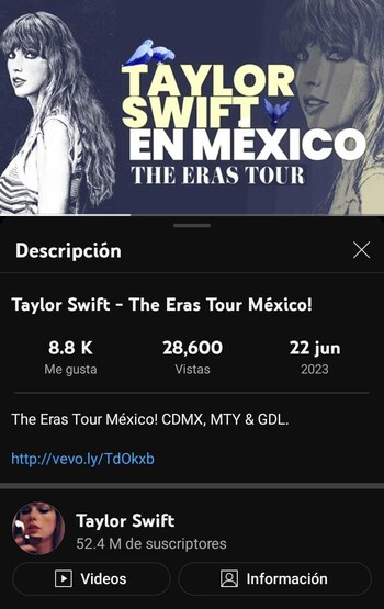 (YouTube/TaylorSwift/captura de pantalla)