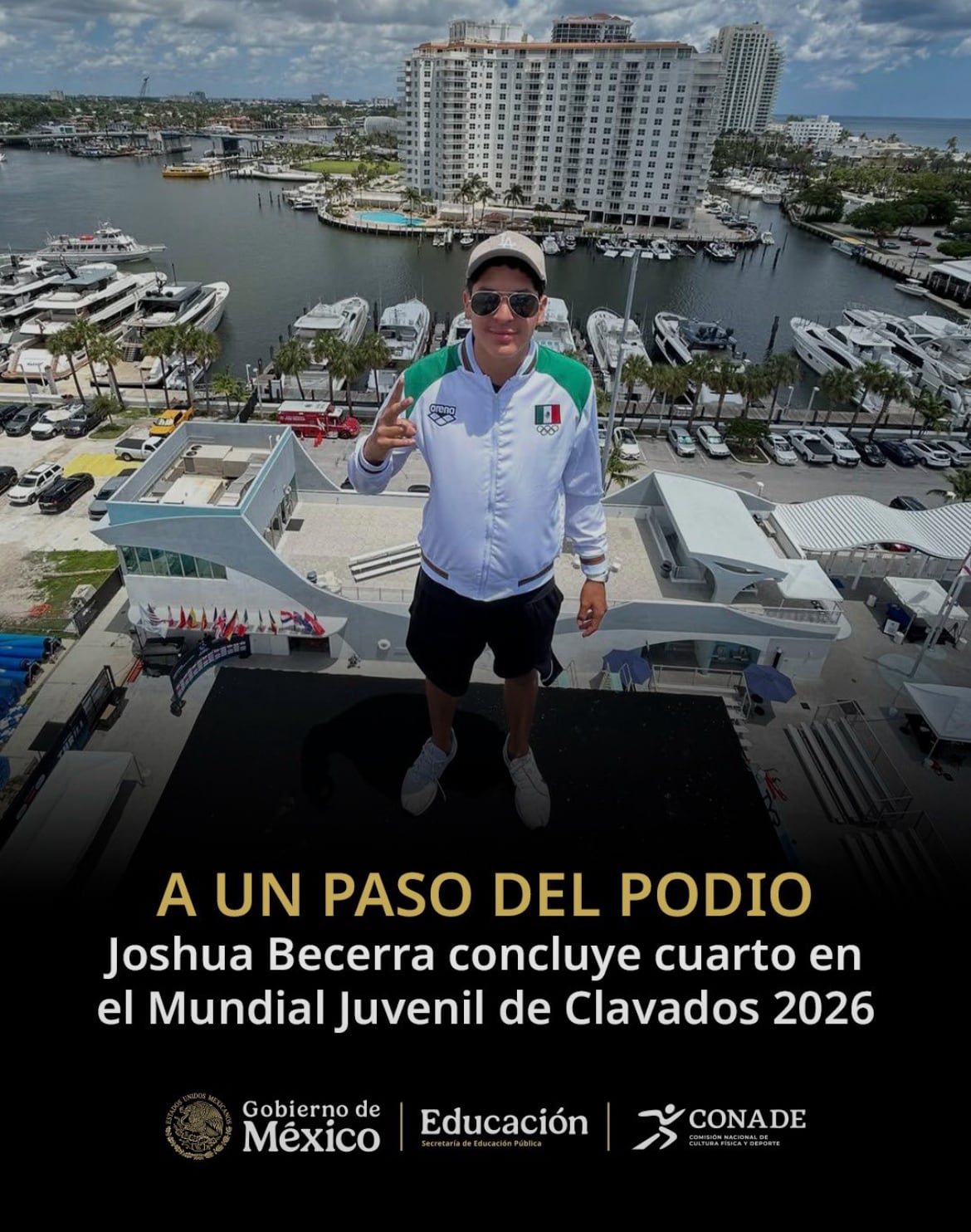 Joshua Becerra se quedó cerca de subir al podio en Croacia (CONADE)