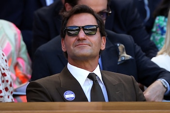 Roger Federer presenció un partido de Wimbledon