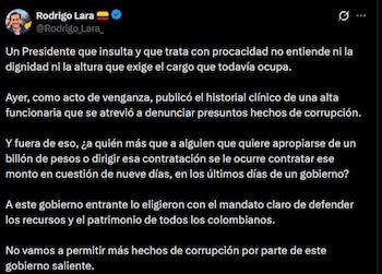 Rodrigo Lara - crédito @Rodrigo_Lara_/X
