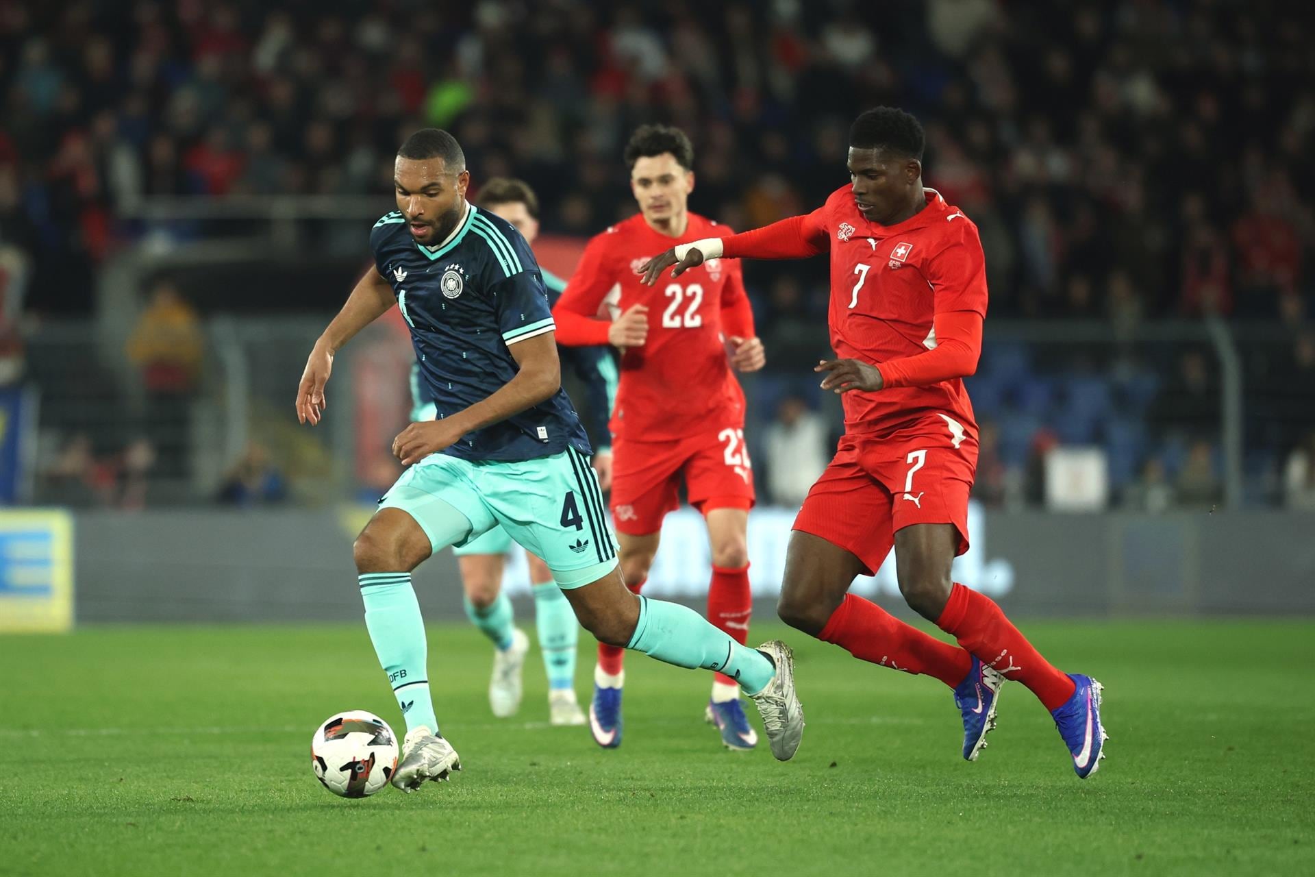 La selección de Suiza en un amistoso contra Alemania. (Europa Press)