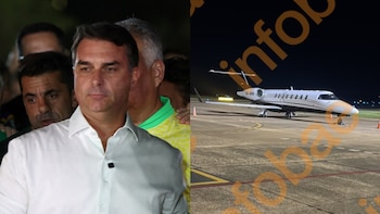 El misterioso avión en el que viaja Flávio Bolsonaro finalmente despegó de Argentina rumbo a Estados Unidos