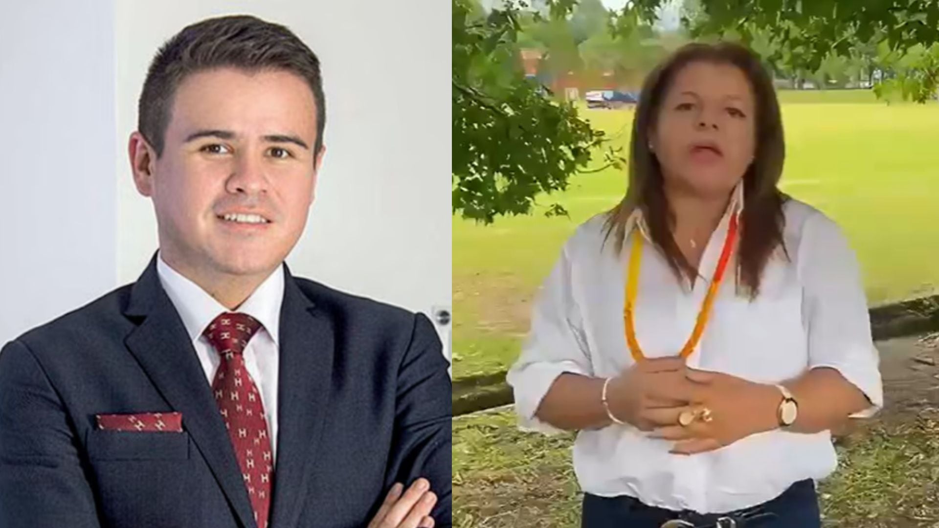 Dumar David Guevara, viceministro de Diversidades; Mary Luz Herrán, exesposa de Gustavo Petro - crédito Universidad de los Llanos/@MaryLuzHerran/X