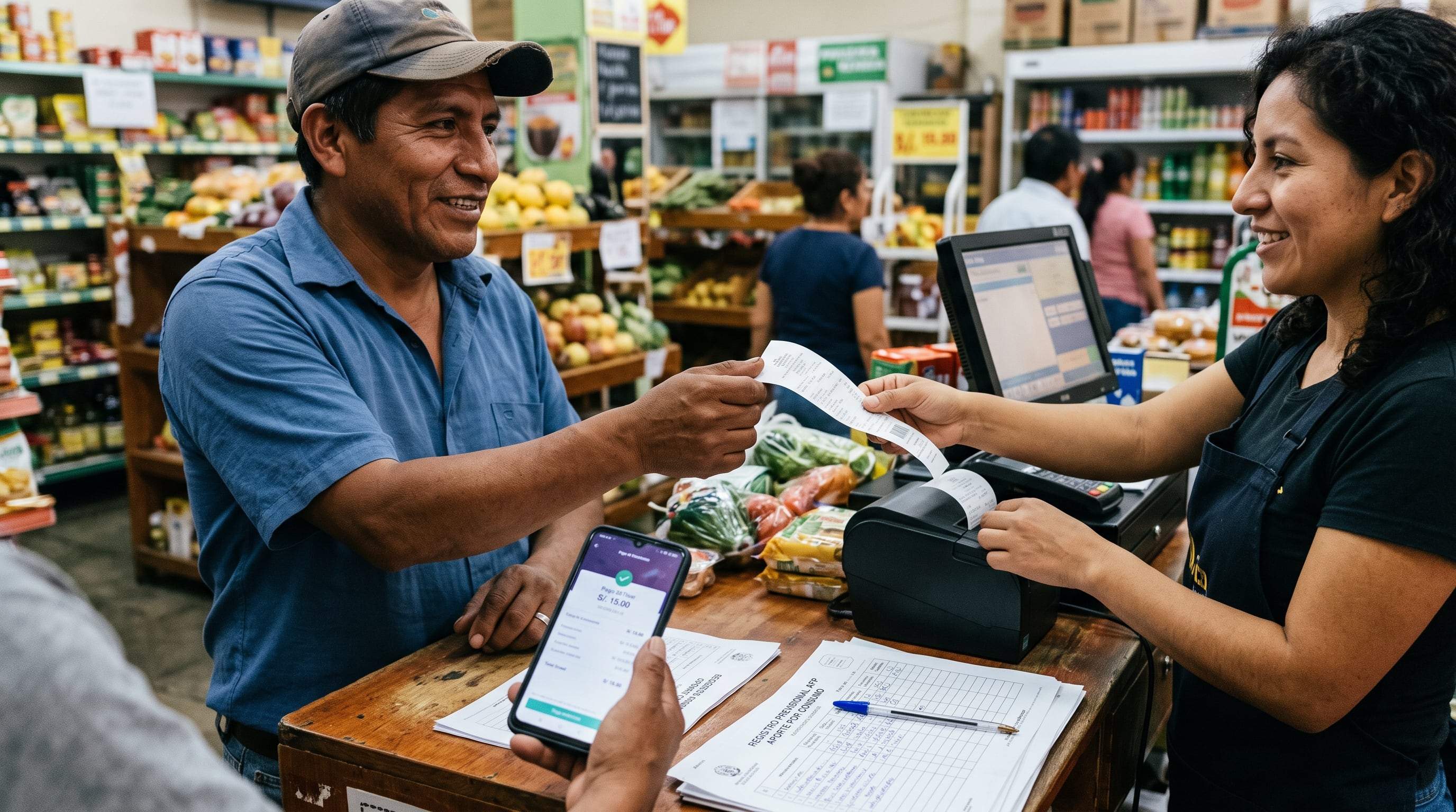 La nueva modalidad de jubilación por consumo considera determinados gastos respaldados por comprobantes electrónicos para generar aportes previsionales. (Imagen Ilustrativa Infobae)