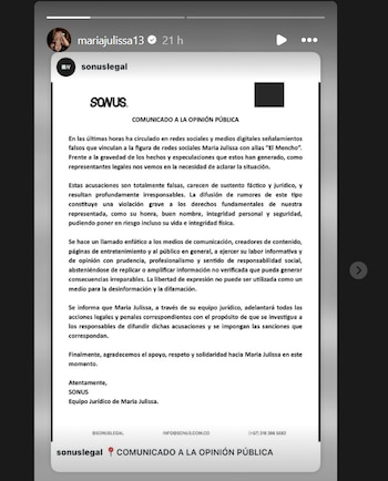 La creadora de contenido ha