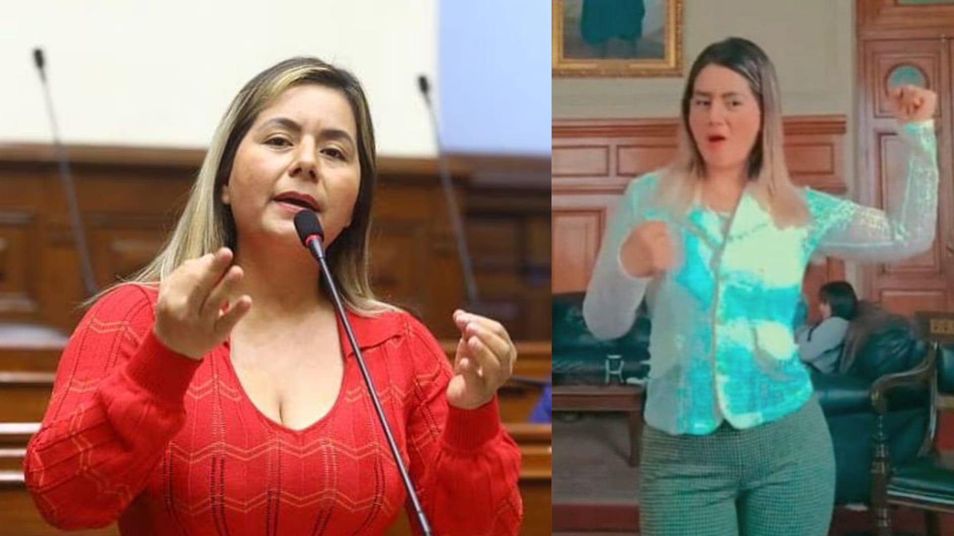 Tania Ramírez de Fuerza Popular es conocida por grabar TikToks en el Congreso