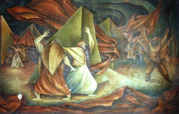 Mural en la Federación Sindical de Trabajadores Mineros-La Paz