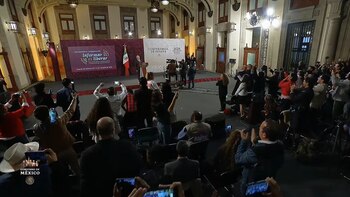 El presidente López Obrador salió