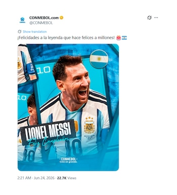 Otro de los mensajes de la Conmebol