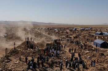Vista general de la zona afectada por el terremoto en el distrito de Zinda Jan, en Herat, Afganistán. REUTERS/Ali Khara