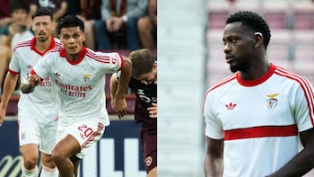 Los colombianos Richard Ríos y John Jáder Durán tuvieron su primera titularidad con Benfica en esta temporada para clasificar en Euopa League - crédito Benfica