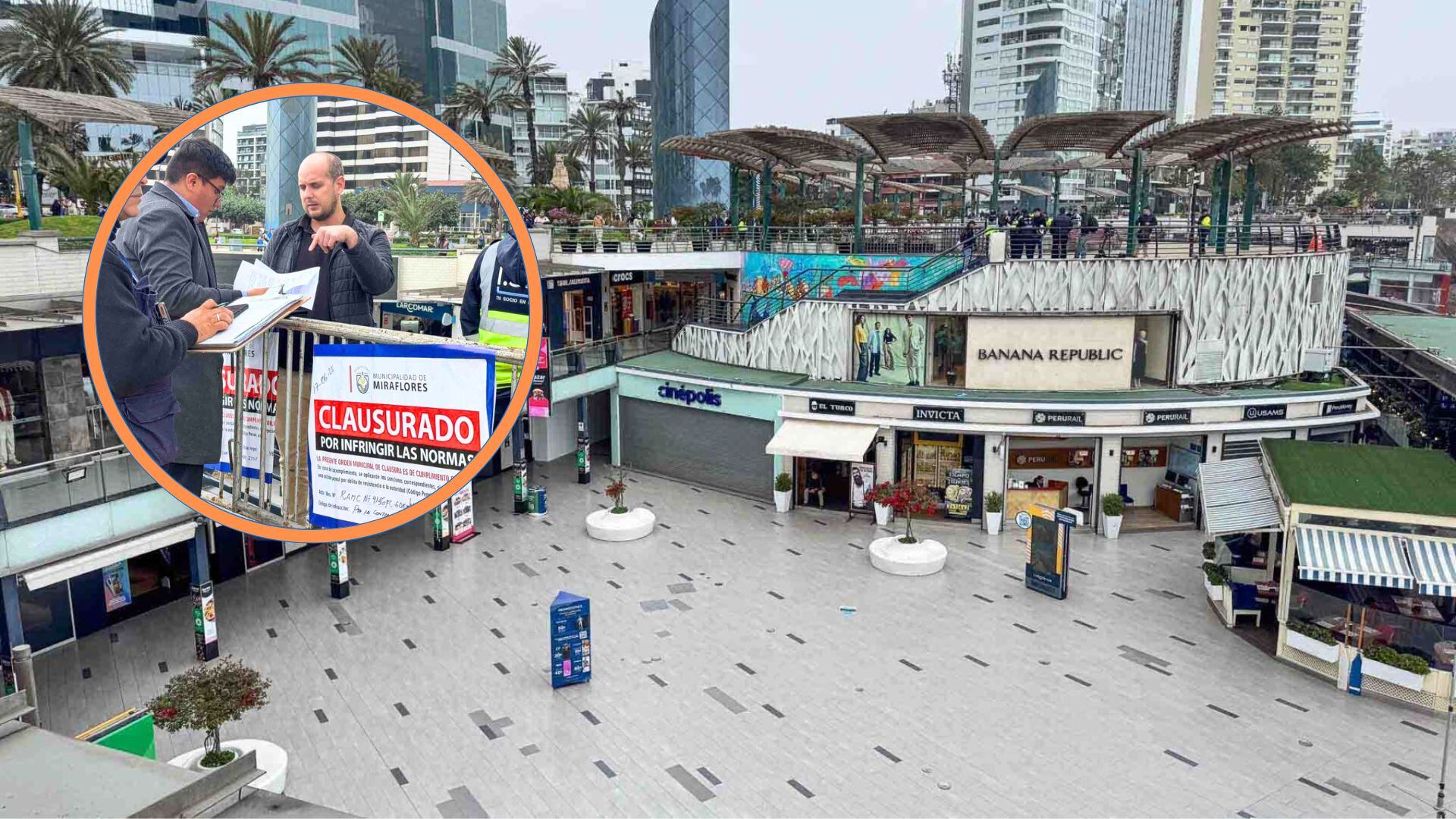 Clausuran Larcomar Hallan grietas en zonas de tránsito y deficiencias estructurale - Miraflores