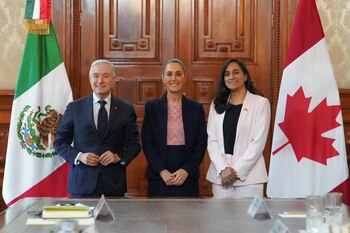 México y Canadá buscan fortalecer la colaboración bilateral. (Foto: X/Claudia Sheinbaum)