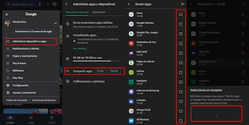 Google Play permite compartir aplicaciones