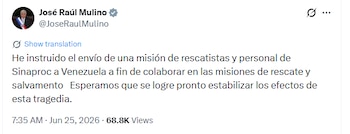 La respuesta incluye recolección, clasificación y resguardo de aportes en todo el país. El Ministerio de Gobierno asumió la logística a través del organismo de protección civil. La lista de insumos la definirán y difundirán autoridades. (captura de las redes del presidente de Panamá)