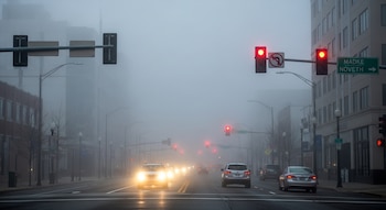 La niebla densa redujo la