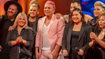 Jackeline Mata Rojas, tercera desde