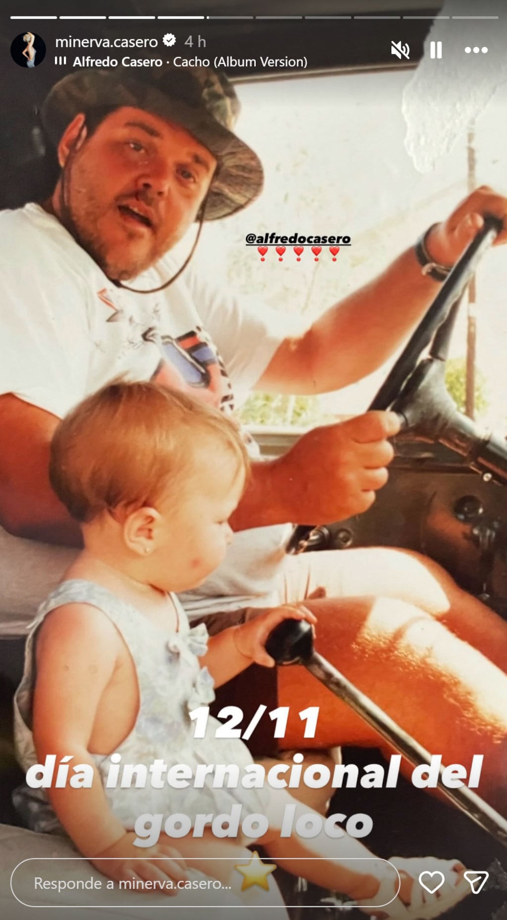 Minerva Casero saludó a su papá, Alfredo, por su cumpleaños: