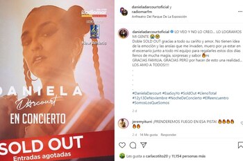 Daniela celebra el 'double sold