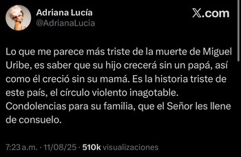 La cantante dejó mensaje sobre