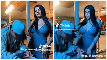 La influencer bailó para Santa