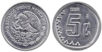 20 Centavos “Madero” y 5 Centavos