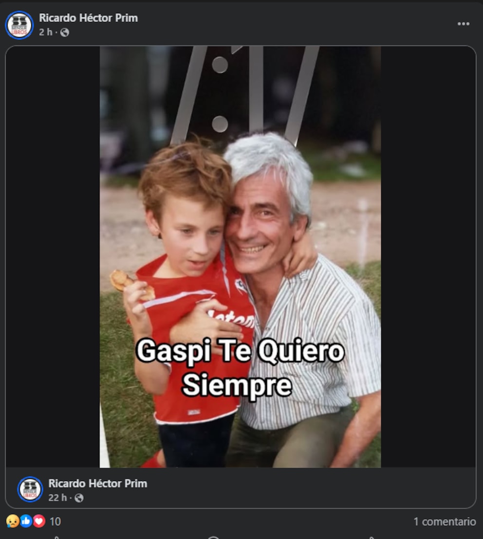El desgarrador posteo del papá de Gaspi después de su trágica muerte: “Infinita tristeza” 2 ASOI6UB6K5FW5FSOBLTFA4H4PM