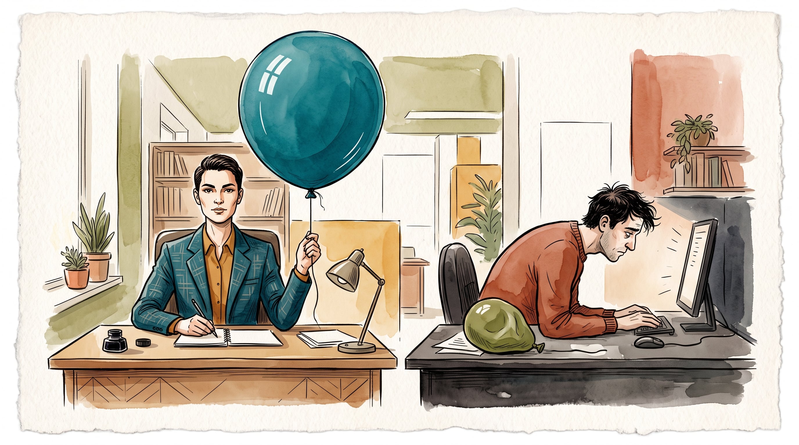 Una investigación asoció la postura erguida frente a la computadora con una mayor disposición a asumir riesgos durante una tarea (Imagen Ilustrativa Infobae)