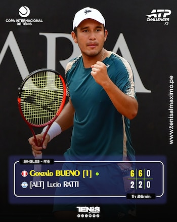 Gonzalo Bueno derrotó al argentino Lucio Ratti por un doble 6-2.