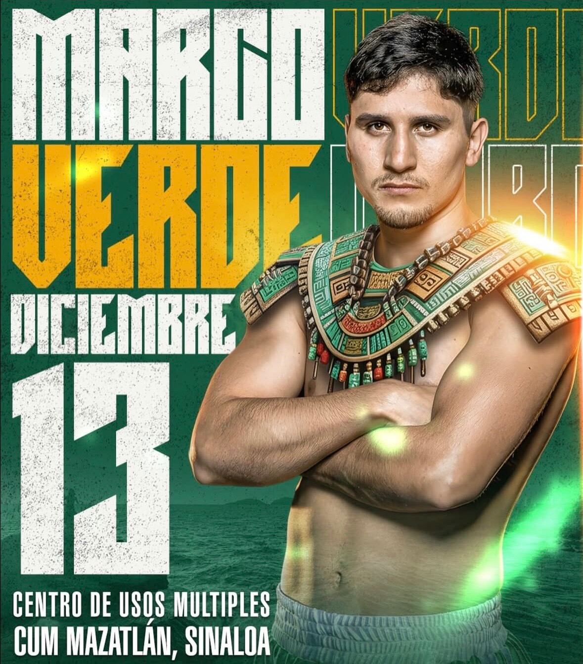 El medallista olímpico volverá a pelear frente a su público en Mazatlán el 13 de diciembre. (Instagram / @marco_alonso_green)