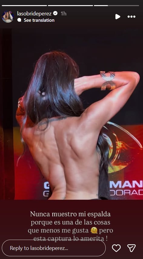 La analista del reality compartió que la espalda es la parte que menos le gusta de su cuerpo