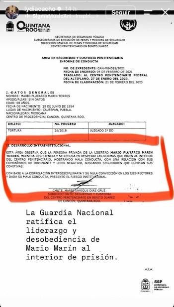 Lydia Cacho exhibió un documento sobre la conducta de Mario Marín en Instagram. | Lydia Cacho