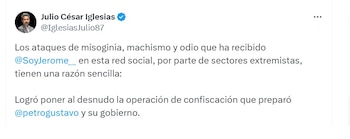 Julio César Iglesias, analista, manifestó