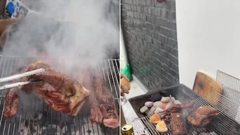 Hicieron un asado en Corea