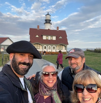 Georgina Barbarossa durante su visita a su sobrina en Portland