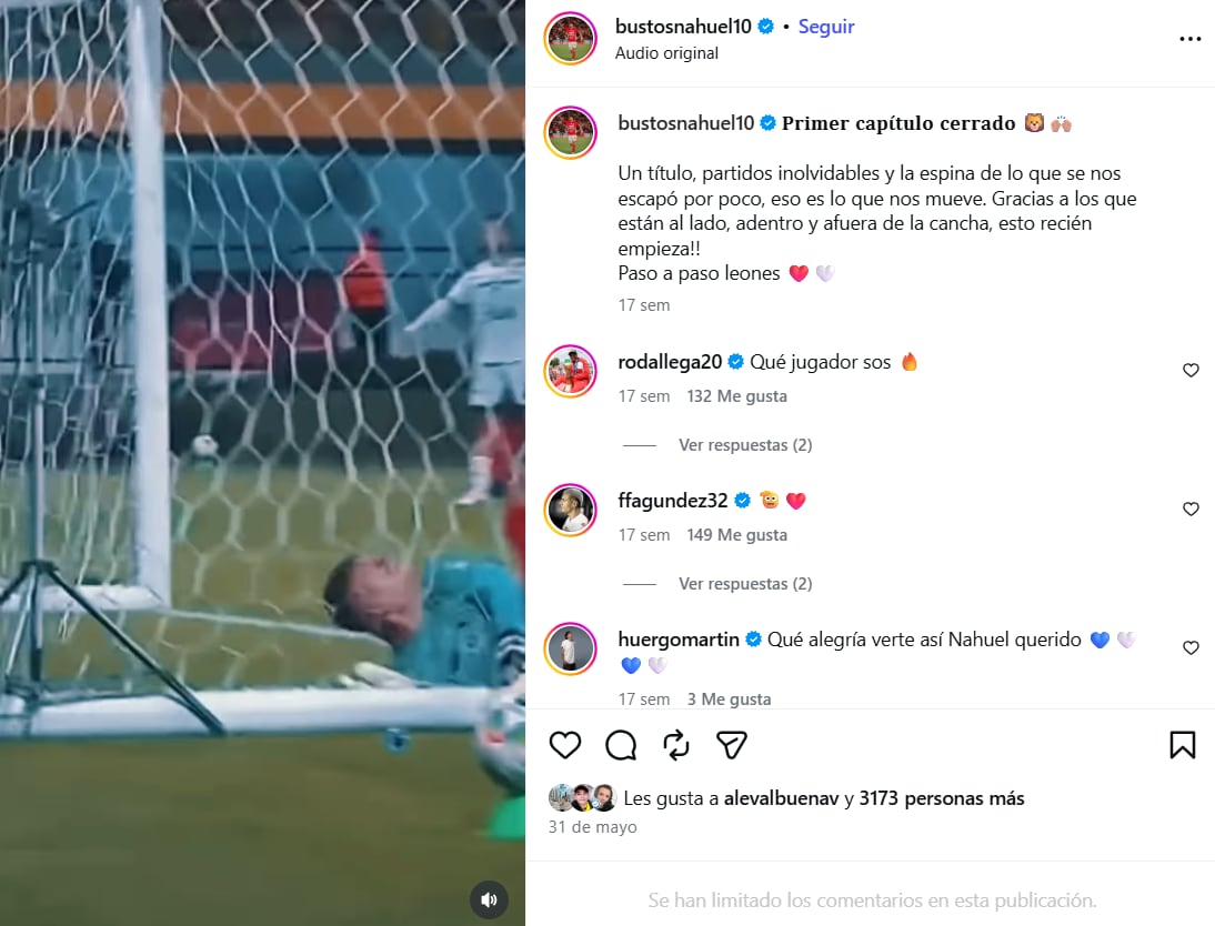 Nahuel Bustos, delantero de Independiente Santa Fe que se sorprendió con la alegría colombiana expresada con música, ha mostrado gusto por el trap argentino y chileno - crédito @bustosnahuel10/Instagram