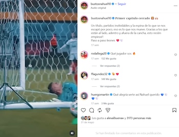 Nahuel Bustos, delantero de Independiente Santa Fe que se sorprendió con la alegría colombiana expresada con música, ha mostrado gusto por el trap argentino y chileno - crédito @bustosnahuel10/Instagram