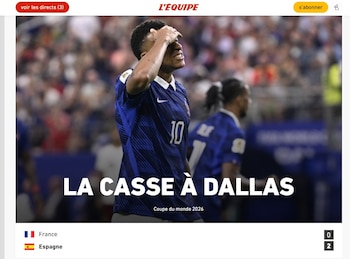 portada de lequipe derrota francia