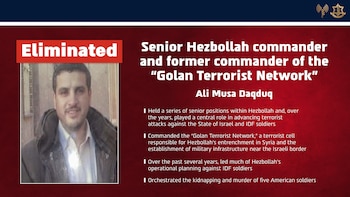Las Fuerzas de Defensa de Israel abatieron a un alto mando de Hezbollah en un ataque en el sur de Líbano
