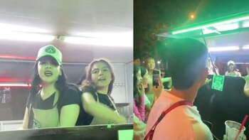 Vendedora de foodtruck en el