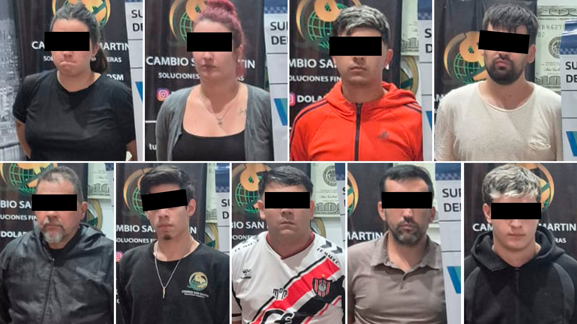 Los sospechosos encontrados en el allanamiento a la financiera