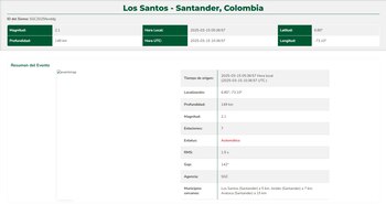 El sismo fue registrado por