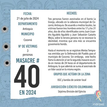 Masacre 40 en Colombia