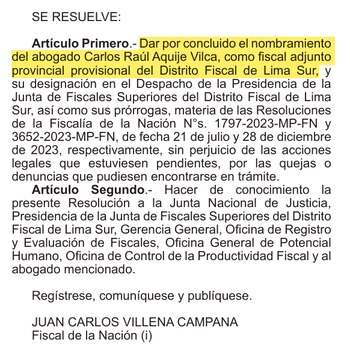 Dan por concluido nombramiento de