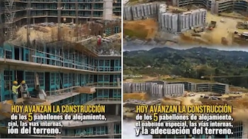 La obra de la cárcel en Medellín se levanta sobre cerca de 30.000 metros cuadrados construidos y emplea a 374 personas - crédito Captura de video
