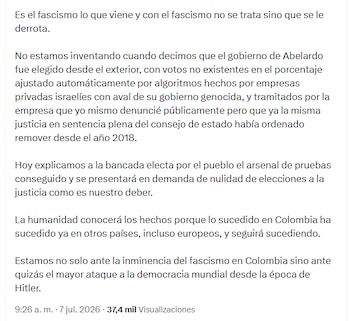 - crédito @petrogustavo/X